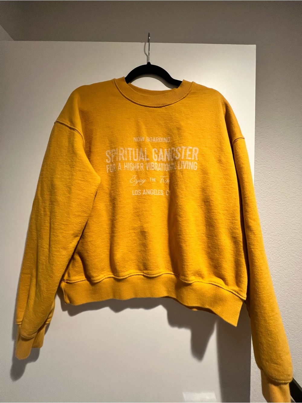 Spiritual Gangster Mustard Yellow Crewneck Sweatshirt size medium - Picture 5 of 5